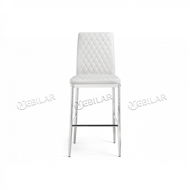Стул барный Teon White Chrome